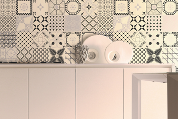 MACRAMÈ NERO - Handmade ceramic wall tiles by Giovanni De Maio - view 3